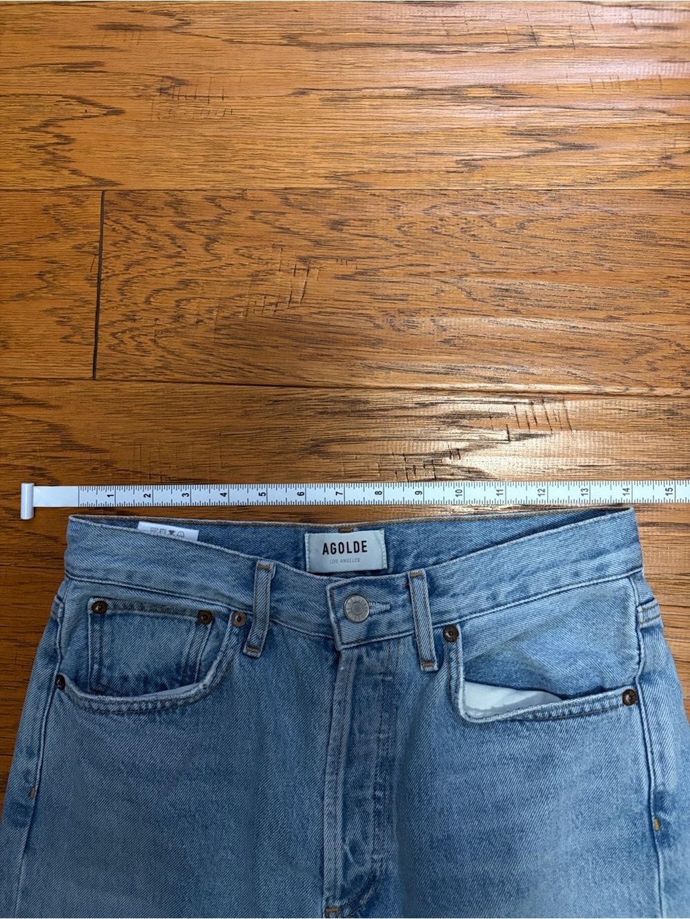 Agolde Riley High Rise Straight Crop Jeans Size 27 - Picture 9 of 10